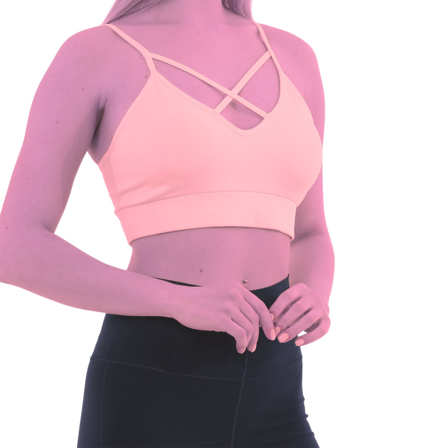 FORM ANGEL - Front Cross Strap Crop Top