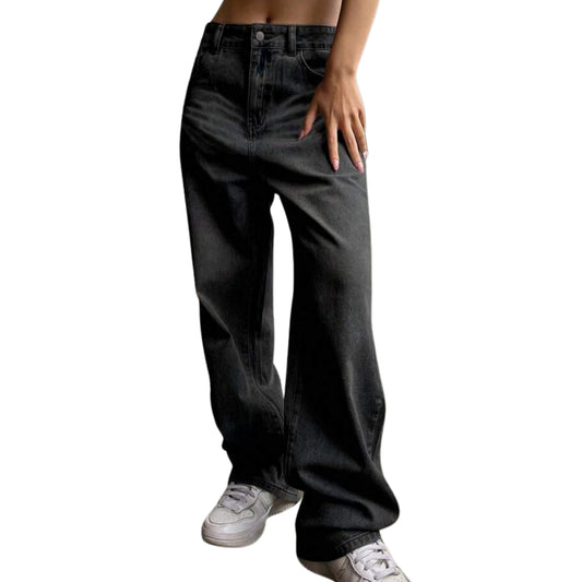 SHEIN - Slant Pocket Straight Leg Jeans
