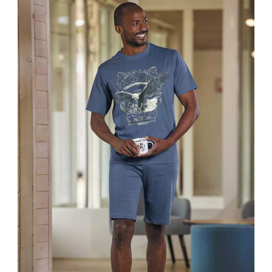 ATLAS FOR MEN - Eagle Print Short Pajama Set