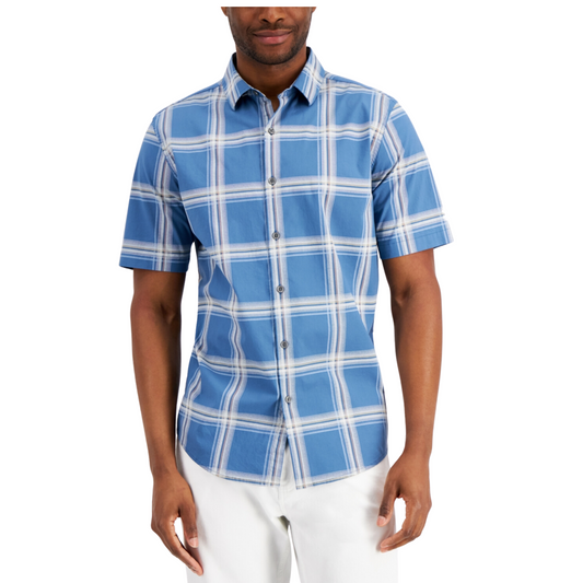 ALFANI  Rolo Plaid Print Shirt