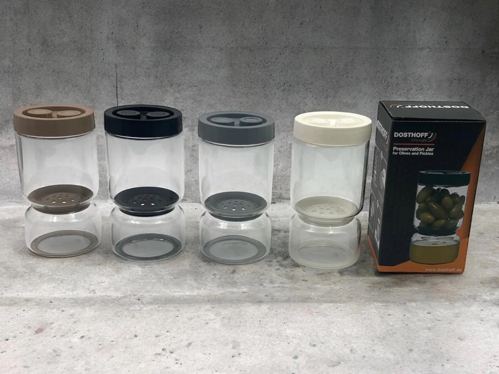DOSTHOFF - Clear Glass Olive and Pickles Preservation Jar