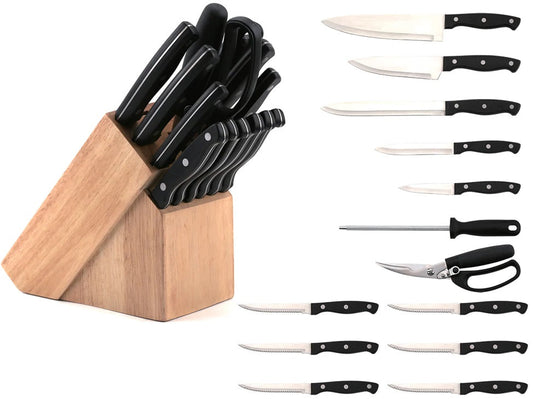 DOSTHOFF - 14 Pieces Knife Set with Wooden Block