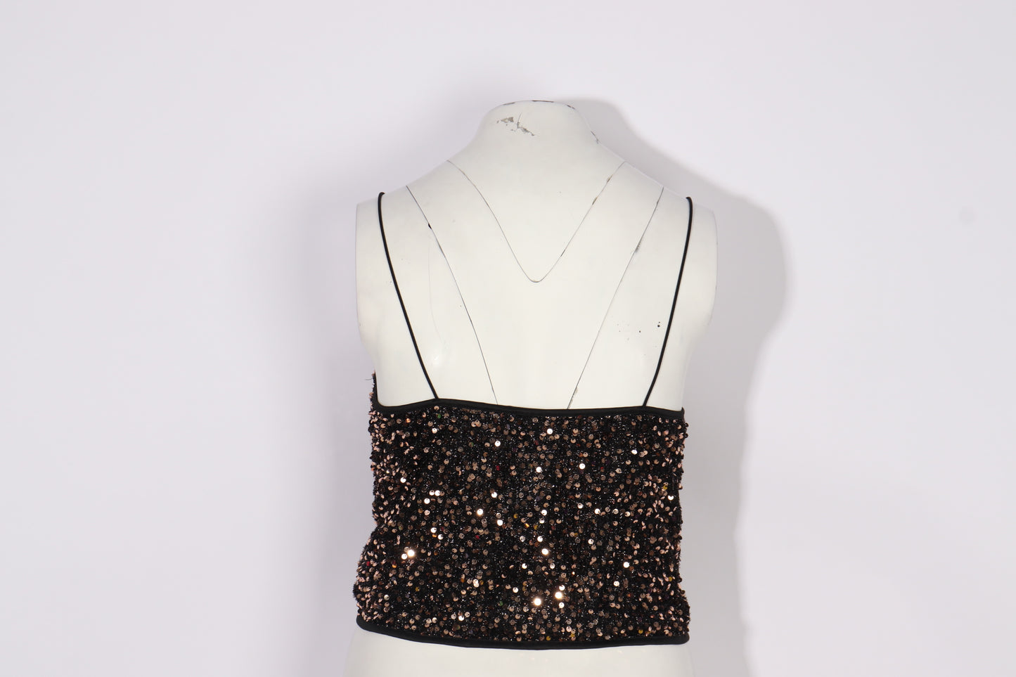 SHEIN - Sequins Backless Blouse