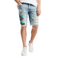 JULES - Painted design shorts denim