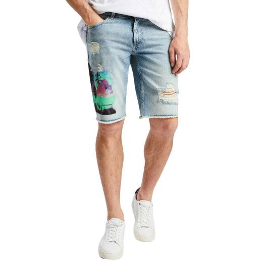 JULES - Painted design shorts denim