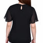 NY COLLECTION - Short Flutter Sleeve Top