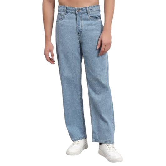 RIGOROUS - Straight leg solid cotton denim