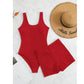 SHEIN -  Simple One Piece Swimsuit with Shorts swimsuit