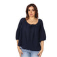 SHEIN - Textured large sleeves blouse