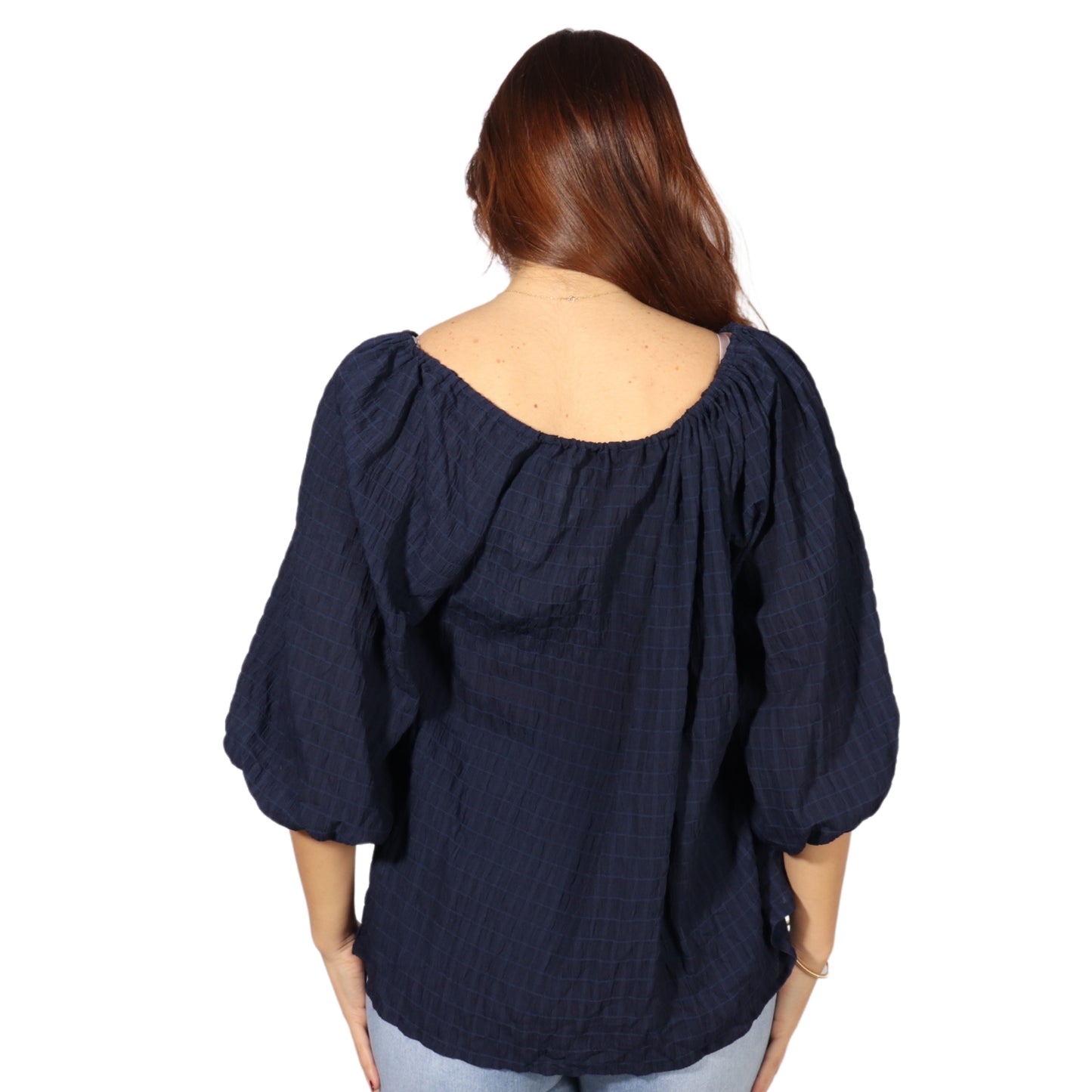 SHEIN - Textured large sleeves blouse