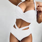 SHEIN - wide strap tummy control swimsuit