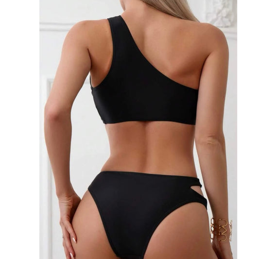 SHEIN - Cut out design plain bikini