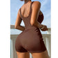 SHEIN -  Simple One Piece Swimsuit with Shorts swimsuit