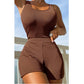 SHEIN -  Simple One Piece Swimsuit with Shorts swimsuit