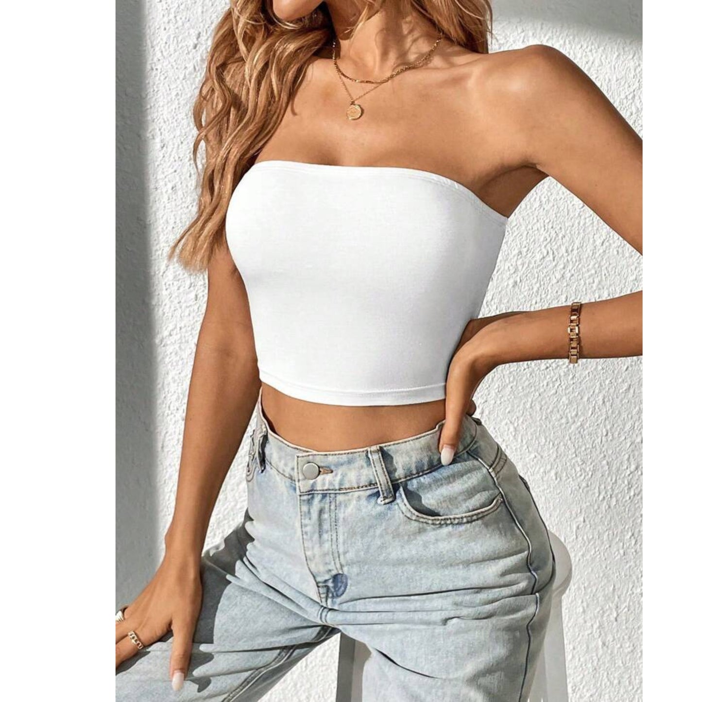 SHEIN - Simple plain crop top