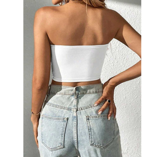 SHEIN - Simple plain crop top