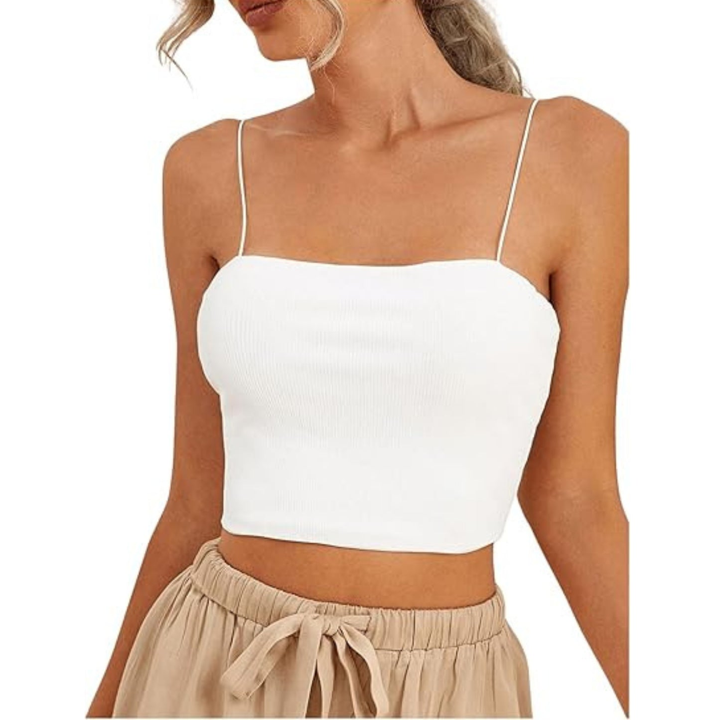 SHEIN -  Thin Straps Crop Top