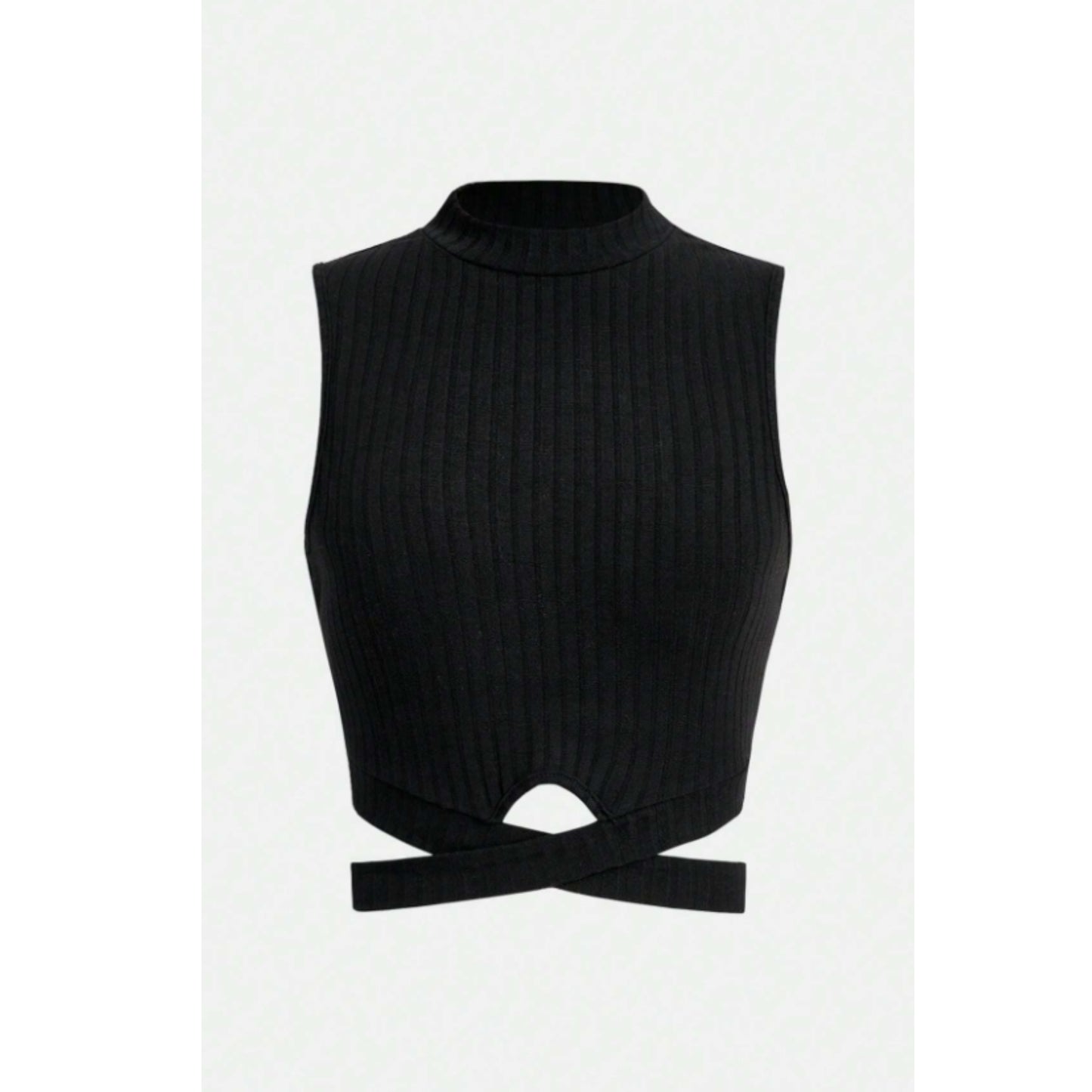 SHEIN - Ribbed wrap aorund tank top