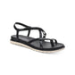 SUN+STONE - Faux Leather Toe-Post Slingback Sandals