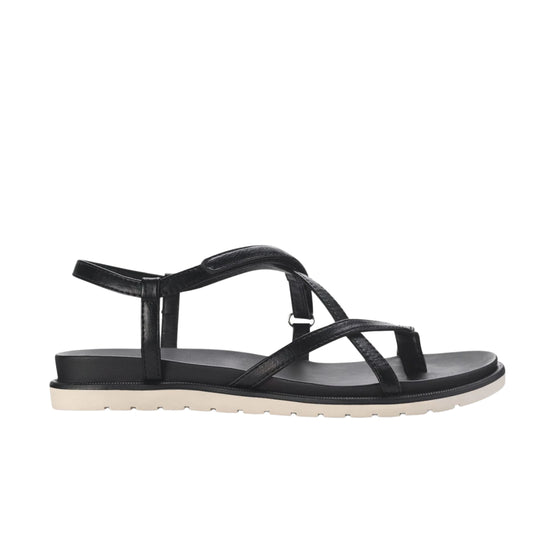 SUN+STONE - Faux Leather Toe-Post Slingback Sandals