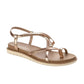 SUN+STONE - Faux Leather Toe-Post Slingback Sandals
