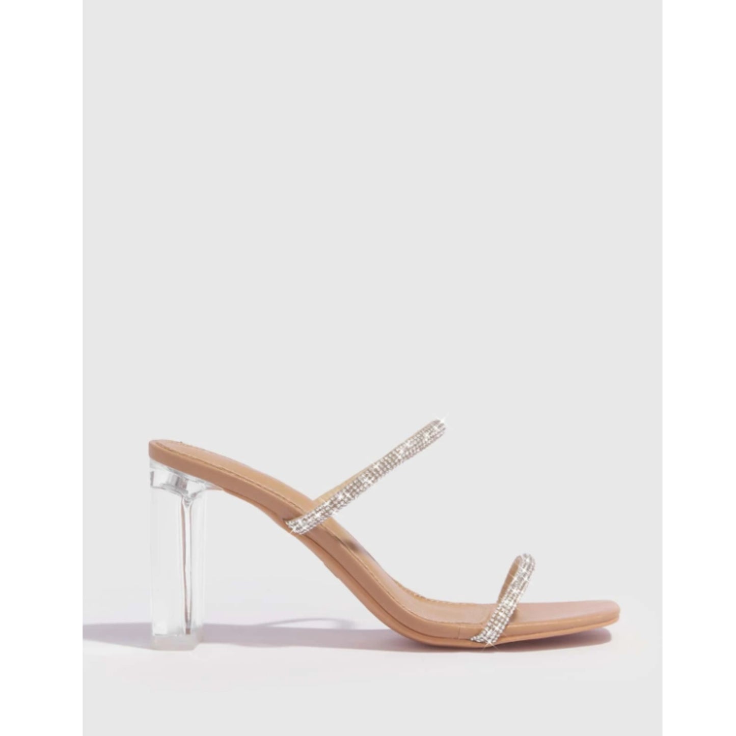 SHEIN - Sparkle design clear heel sandals