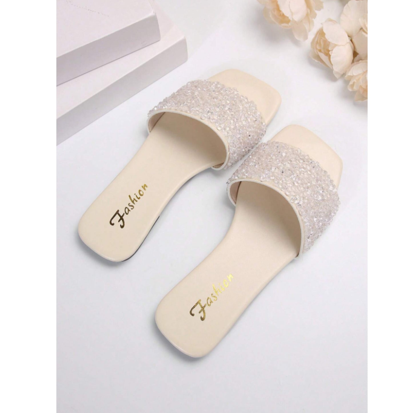 SHEIN - Sparkle design slip on slippers