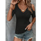 SHEIN - V neck shoulder cut blouse