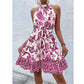 SHEIN - Belted flower pattern Short dress