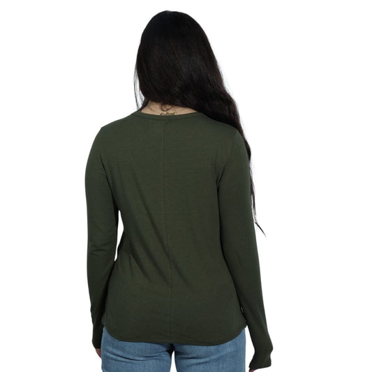 A.N.A Womens Tops M / Green A.N.A - Basic Back Seam Top