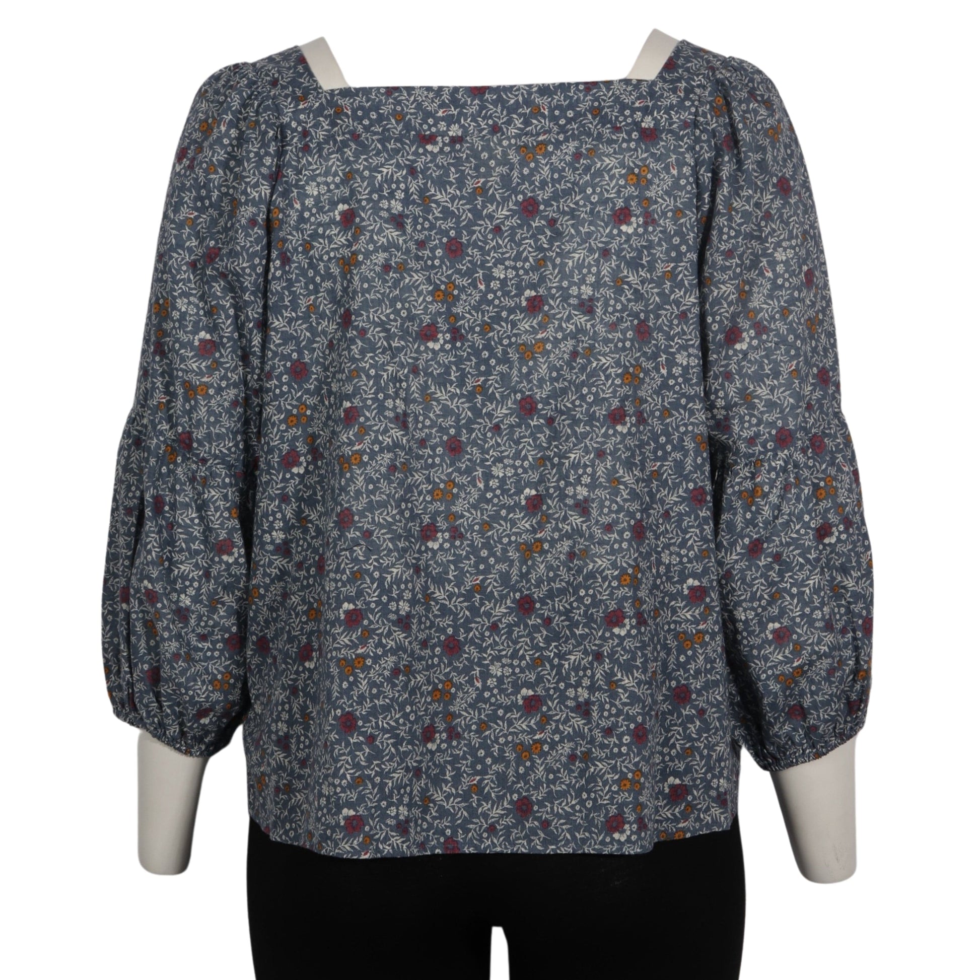 A.N.A Womens Tops XXXL / Multi-Color A.N.A - Floral Peasant Blouse with Bell Sleeves