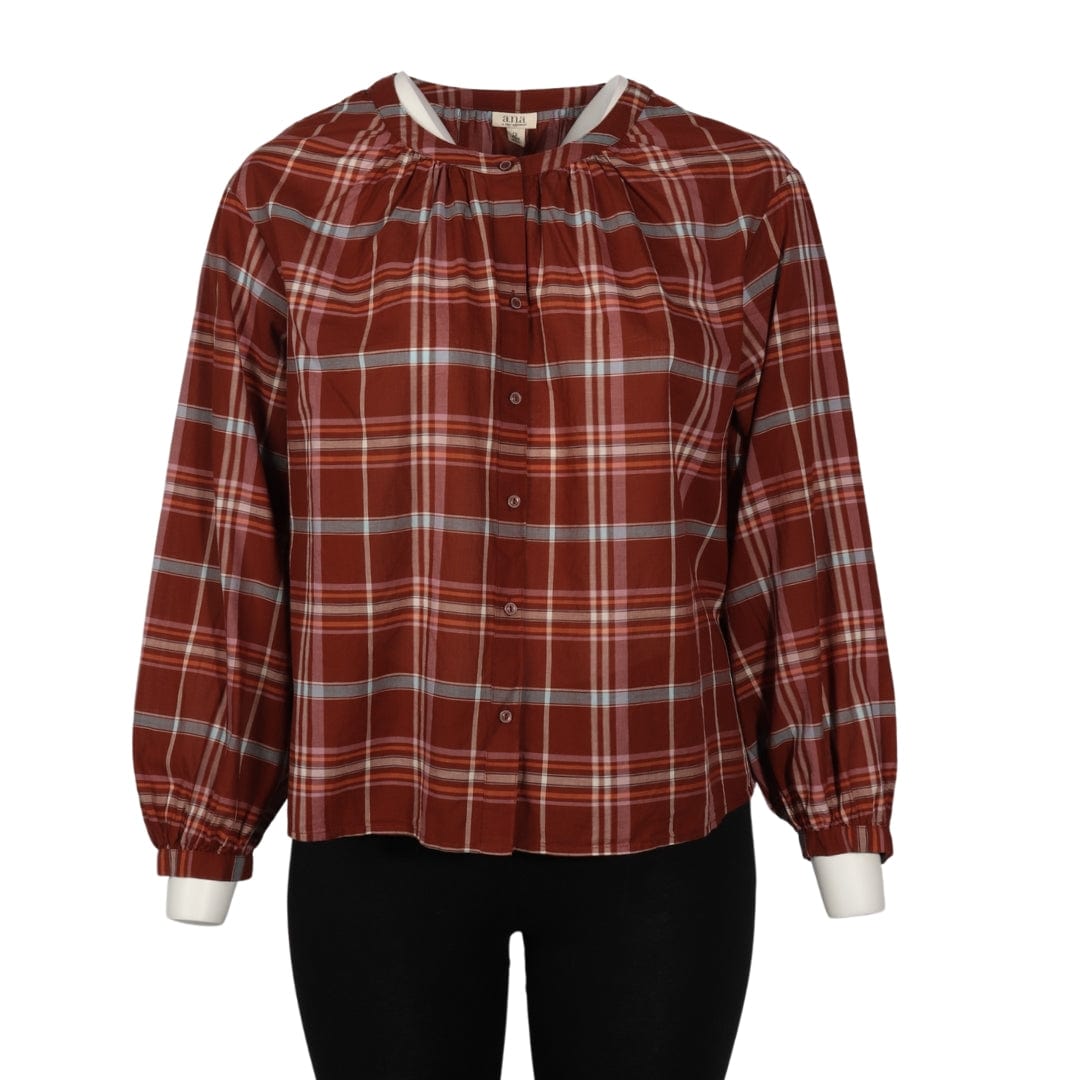 A.N.A Womens Tops A.N.A - Plaid Lightweight Open Top