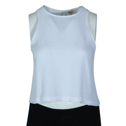 A.N.A Womens Tops L / White A.N.A - Round Neck Sleeveless Tank Top