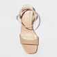 A NEW DAY Womens Shoes A NEW DAY -  Heels with Memory Foam Insole Beige Heeled Sandals