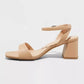 A NEW DAY Womens Shoes A NEW DAY -  Heels with Memory Foam Insole Beige Heeled Sandals