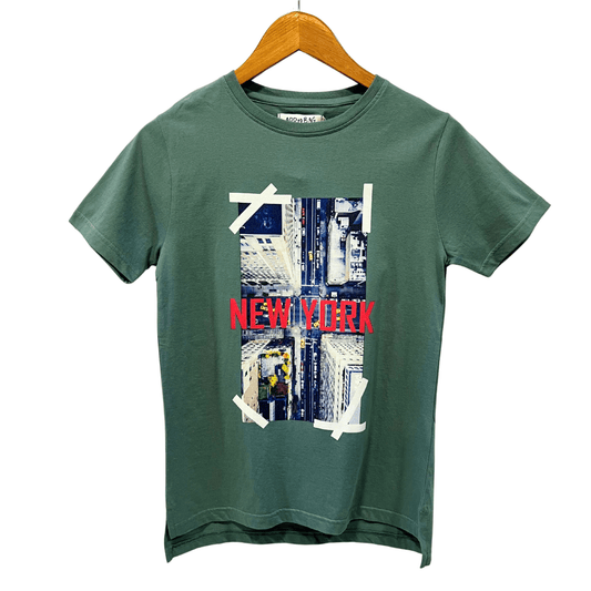 ADD TO BAG Boys Tops M / Green ADD TO BAG - Graphic Picture Printed T-Shirt