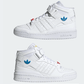 ADIDAS Athletic Shoes 38 / White ADIDAS - Forum Mid Shoes