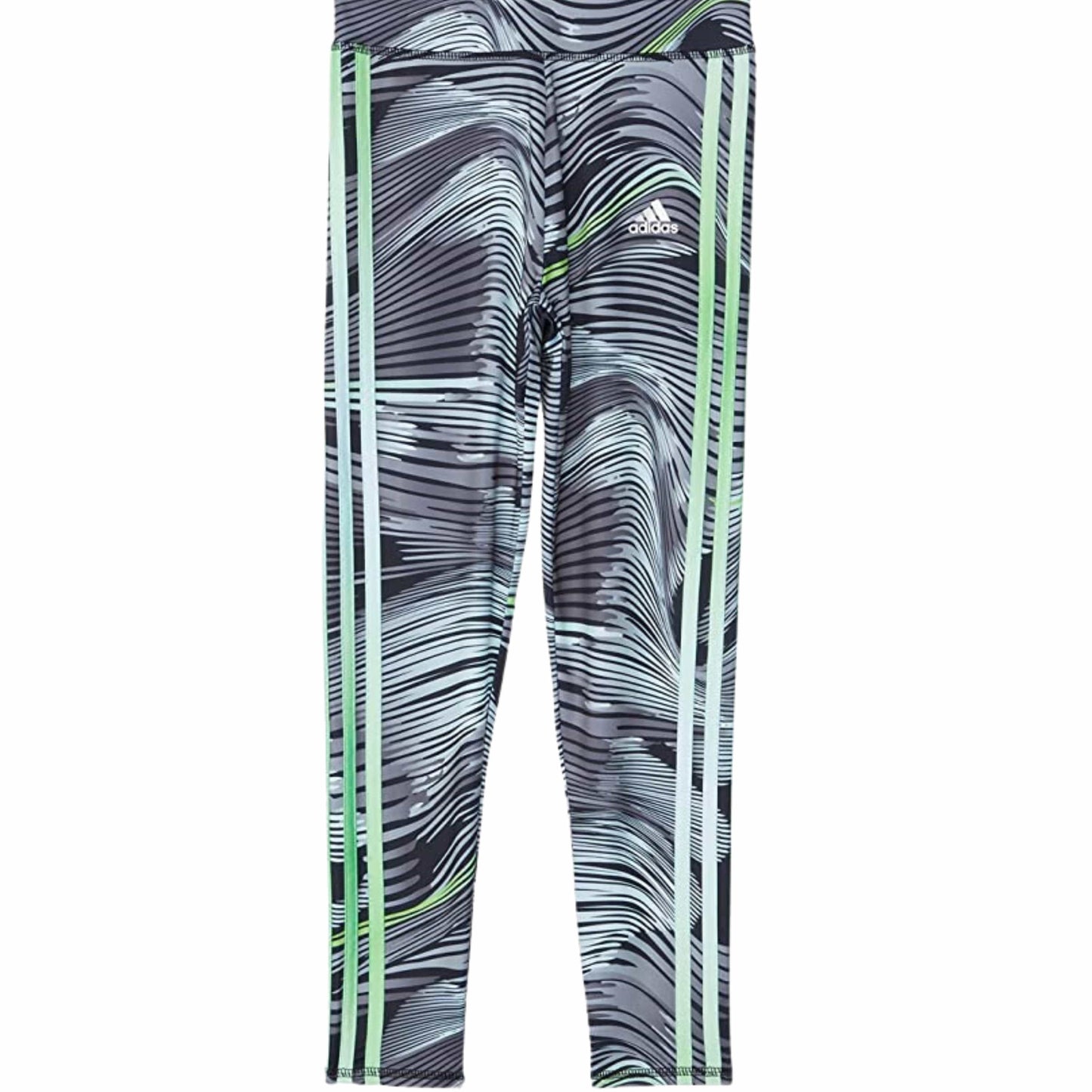 ADIDAS Girls Bottoms M / Multi-Color ADIDAS - KIDS - Aeroready Allover Print 3-Stripes Lggings