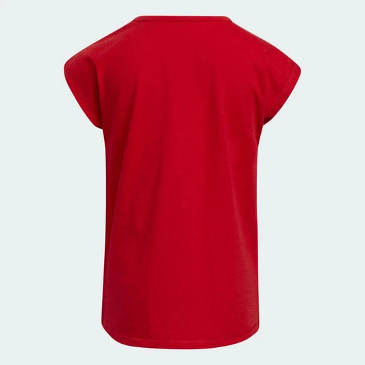 ADIDAS Girls Tops L / Red ADIDAS - KIDS - Short Sleeve Scoop Neck T-shirt
