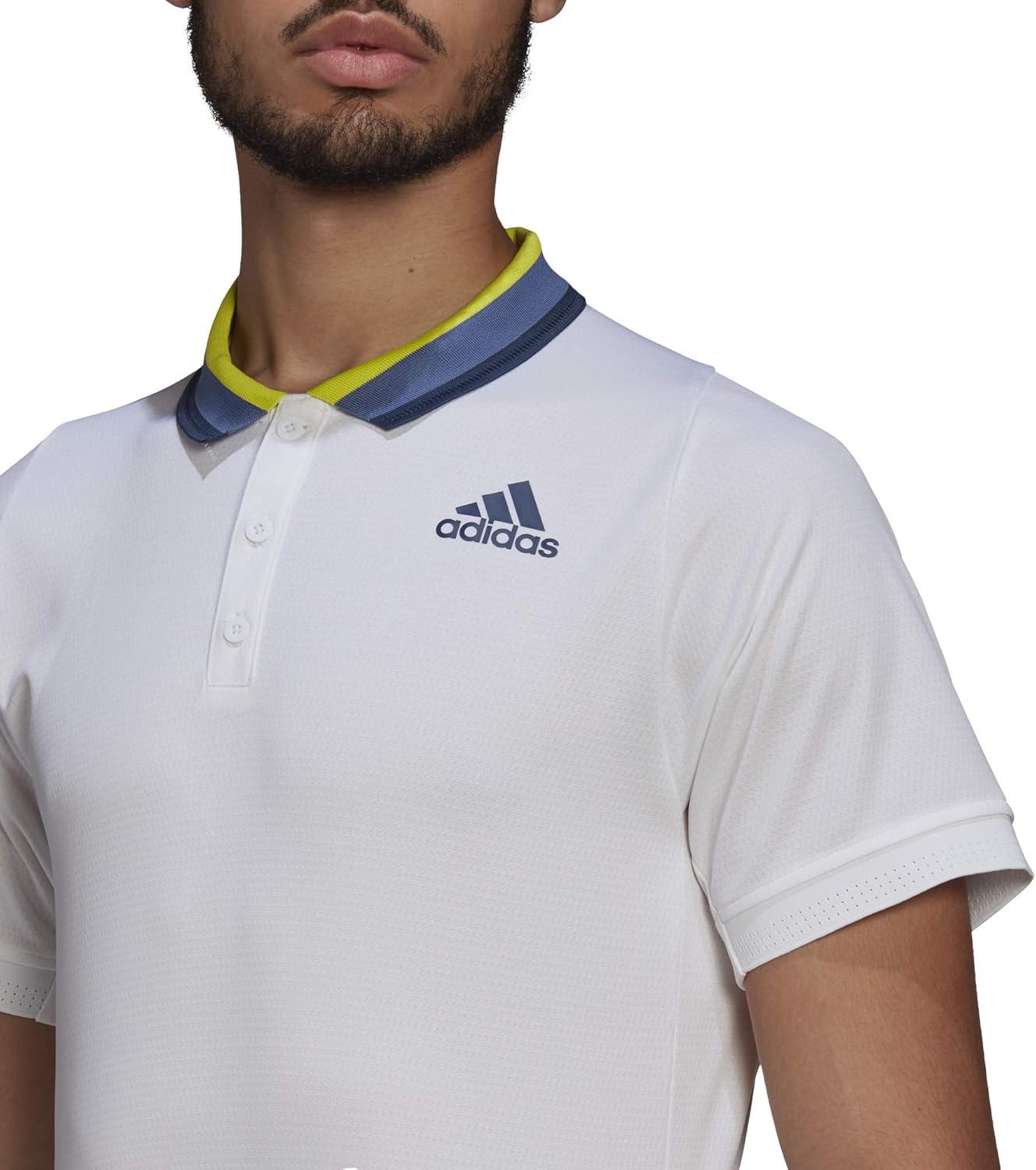 ADIDAS Mens sports XL / White ADIDAS -  Freelift Heather  Polo Neck