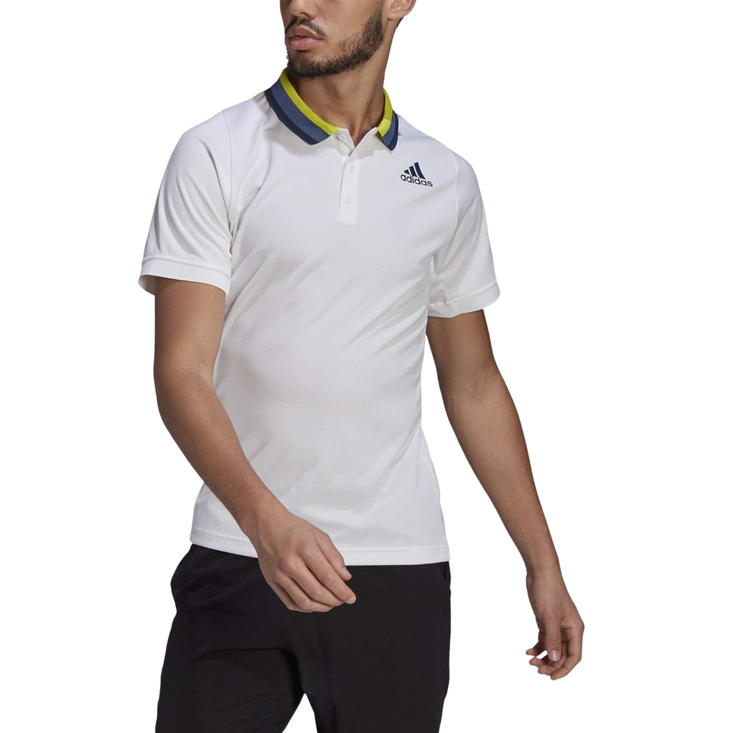 ADIDAS Mens sports XL / White ADIDAS -  Freelift Heather  Polo Neck