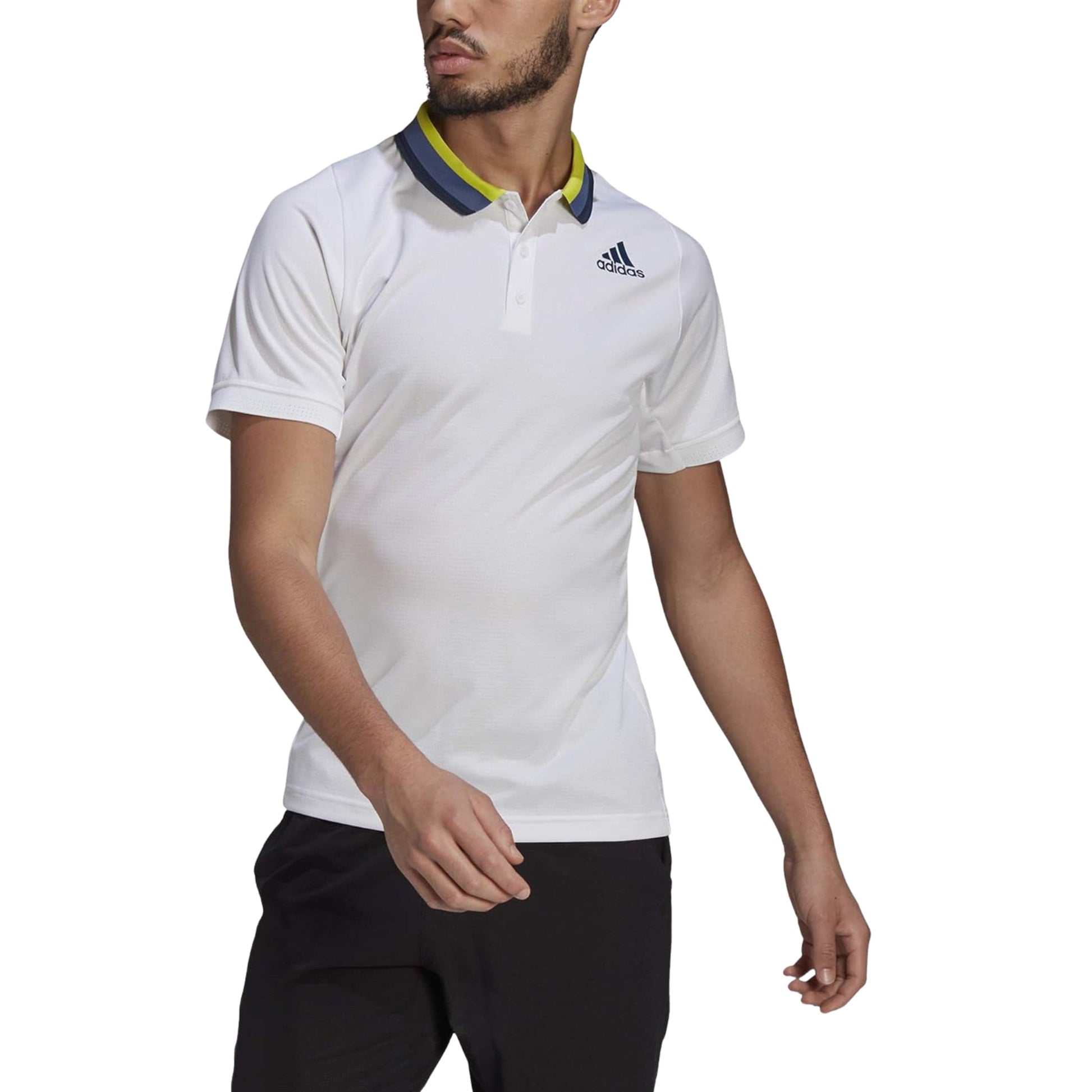 ADIDAS Mens sports XL / White ADIDAS -  Freelift Heather  Polo Neck