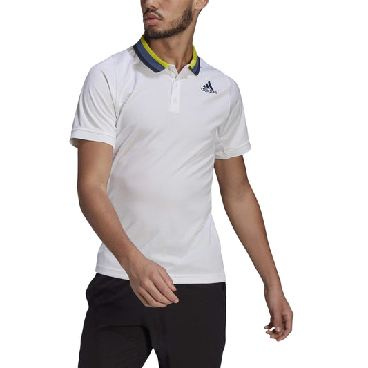 ADIDAS Mens sports XL / White ADIDAS -  Freelift Heather  Polo Neck