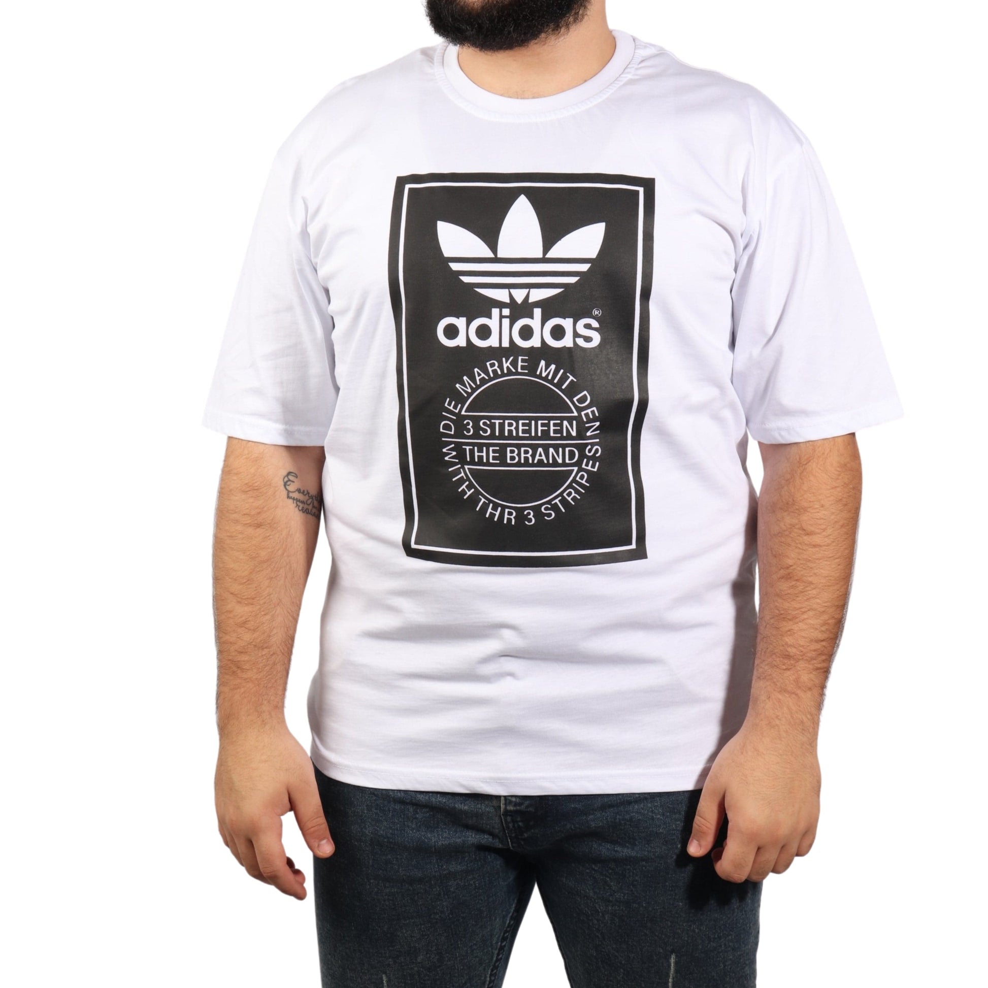 ADIDAS Mens Tops XL / White Adidas - Camo Tongue Label Tee