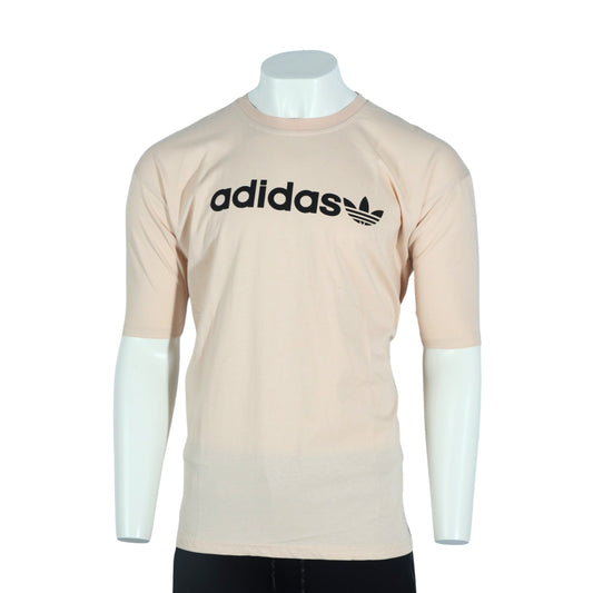 ADIDAS Mens Tops XXL / Beige ADIDAS - Round Neck T-shirt