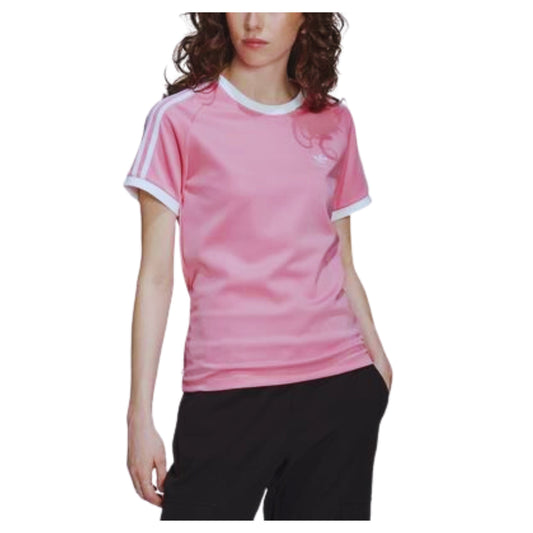 ADIDAS Womens Tops M / Pink ADIDAS - Slim 3-Stripe Active T-Shirt