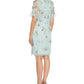 ADRIANNA PAPELL Womens Dress L / Blue ADRIANNA PAPELL - Embellished Blouson Batwing-Sleeve Dress