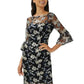 ADRIANNA PAPELL Womens Dress S / Multi-Color ADRIANNA PAPELL - Embroidered Sheath Dress