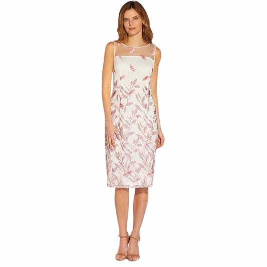 ADRIANNA PAPELL Womens Dress M / Multi-Color ADRIANNA PAPELL - Formal midi Sheath Dress