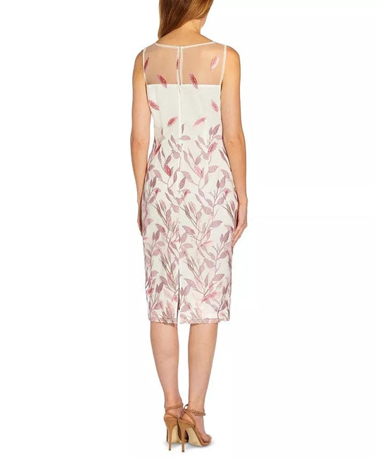 ADRIANNA PAPELL Womens Dress M / Multi-Color ADRIANNA PAPELL - Formal midi Sheath Dress